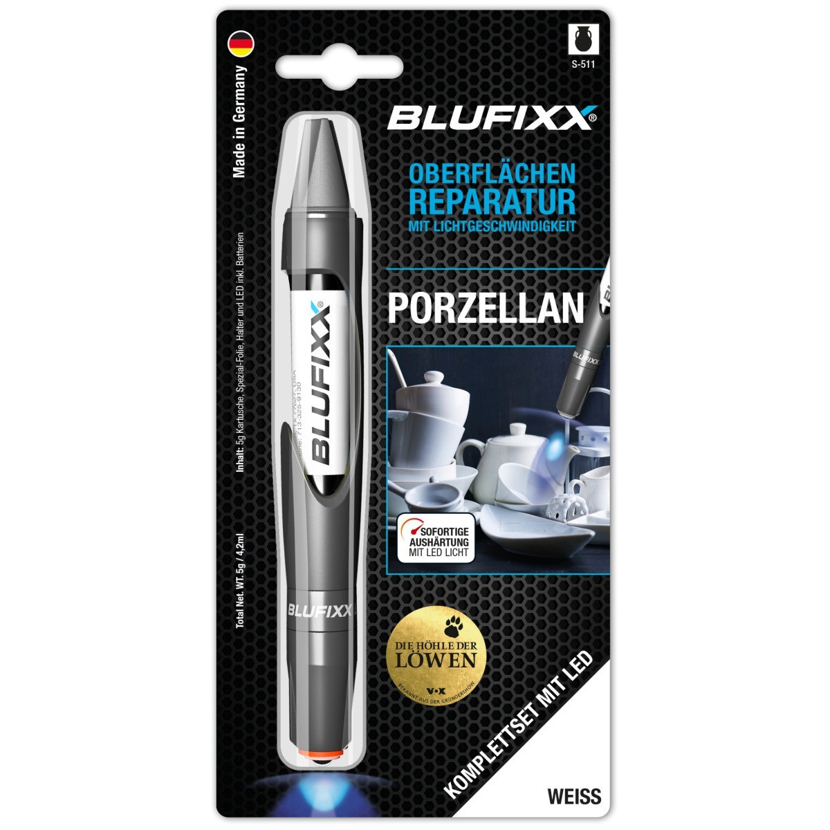 Zestaw naprawczy METAL, PORCELANA, SZKŁO Biały BLUFIXX Zestaw naprawczy METAL, PORCELANA, SZKŁO Biały BLUFIXX
